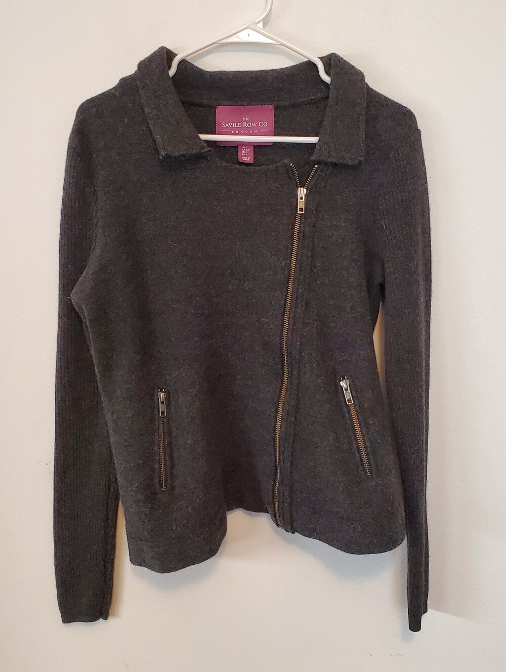 Savile Row Co wool moto jacket Size large